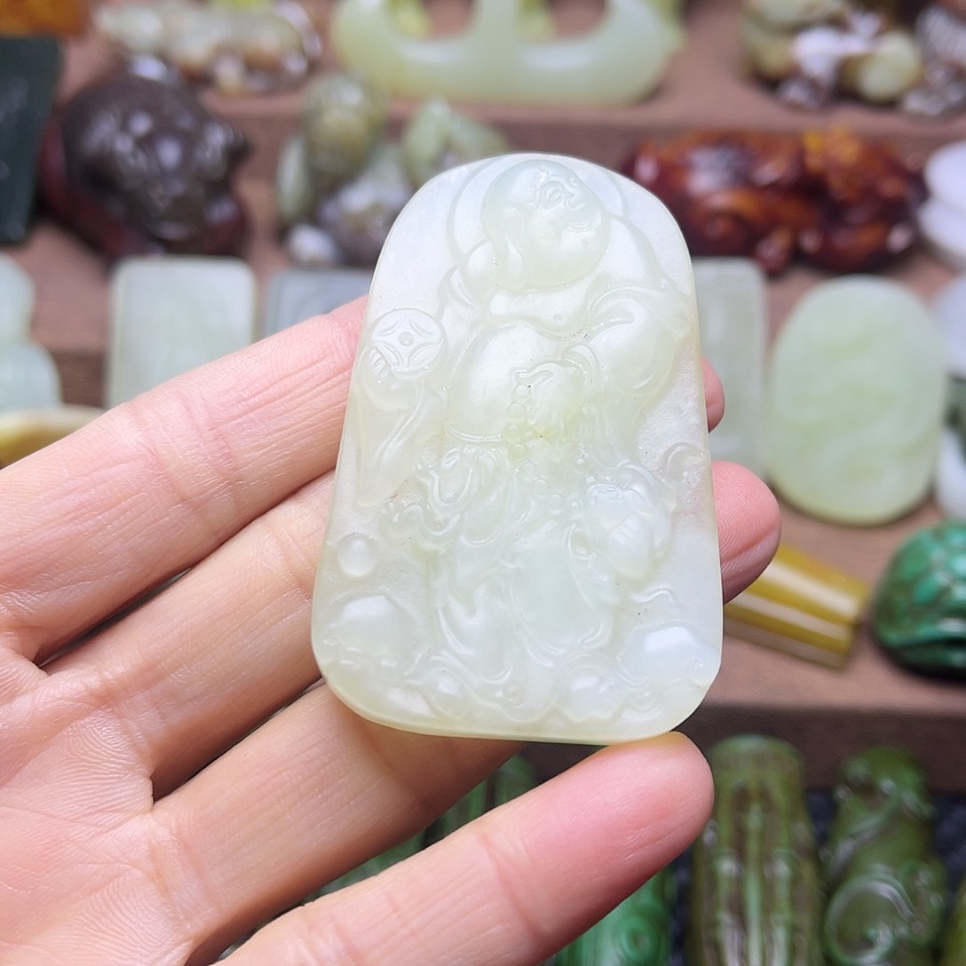 白玉菩提吊坠15。。