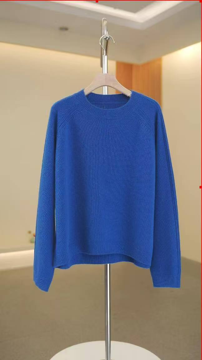 【百分百绵羊毛】2025秋冬新款圆领气质百搭针织套头衫
