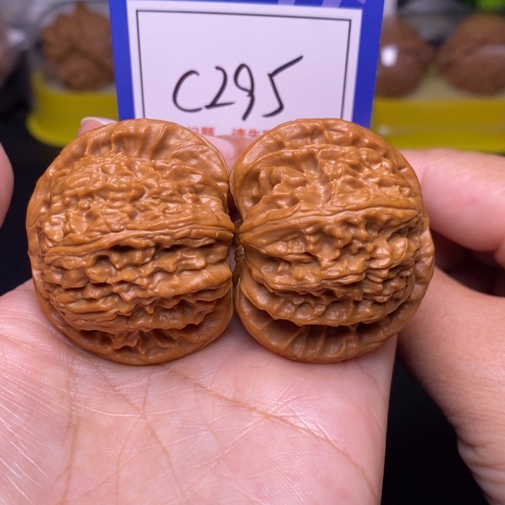 把件文玩核桃41白狮子c295
