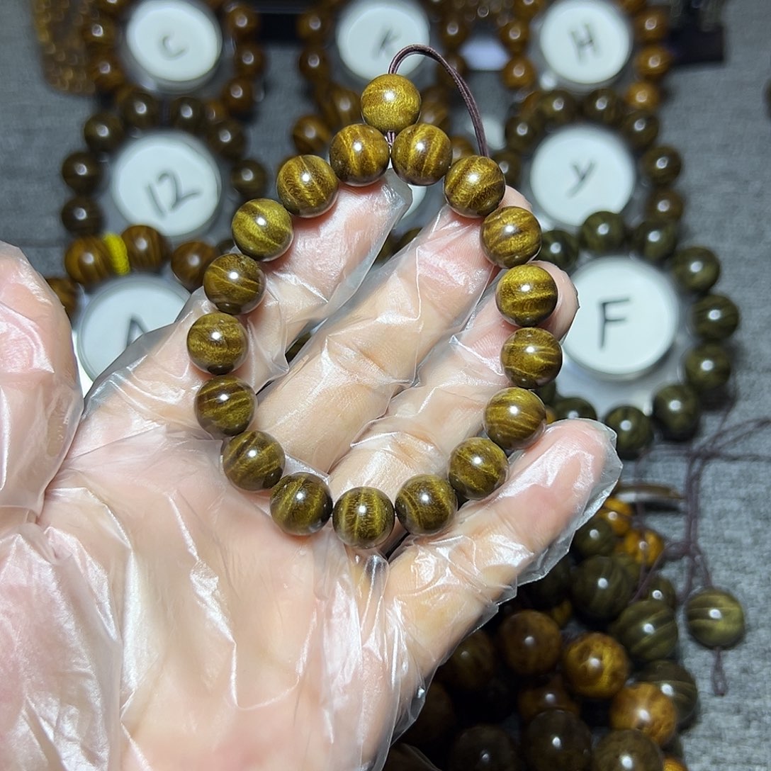 阴沉木手串/手链为****斗阴沉黄料1.2