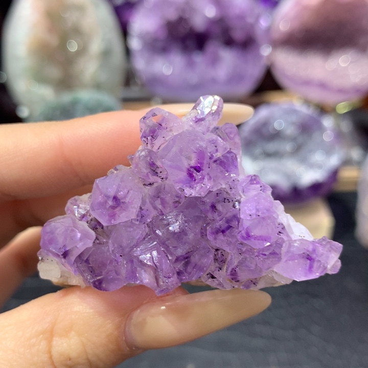 珠宝半成品紫晶未镶嵌不退