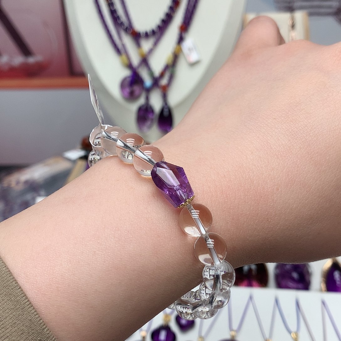 水晶巴西手串9m m未镶嵌