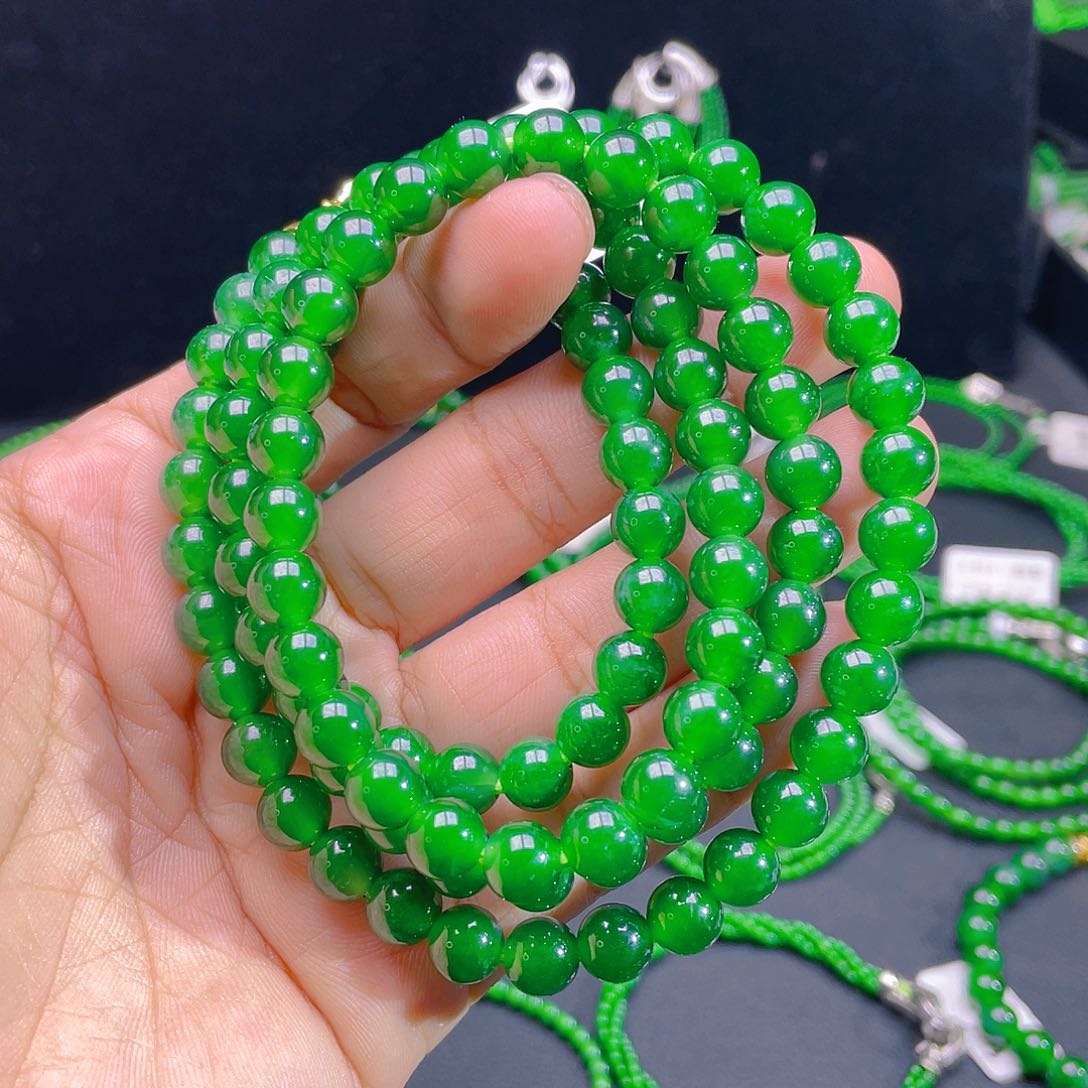 颈饰未镶嵌翡翠A货卡8 108颗