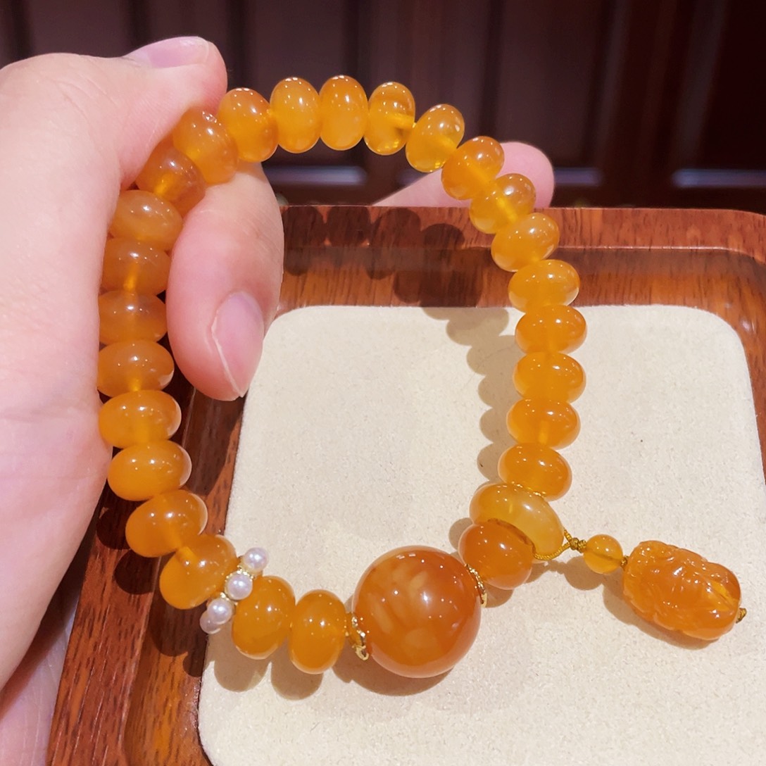 蜜蜡手链未镶嵌手串