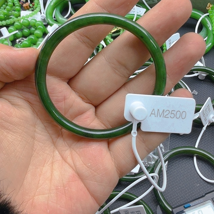 和田玉（碧玉）手镯未镶嵌58.7