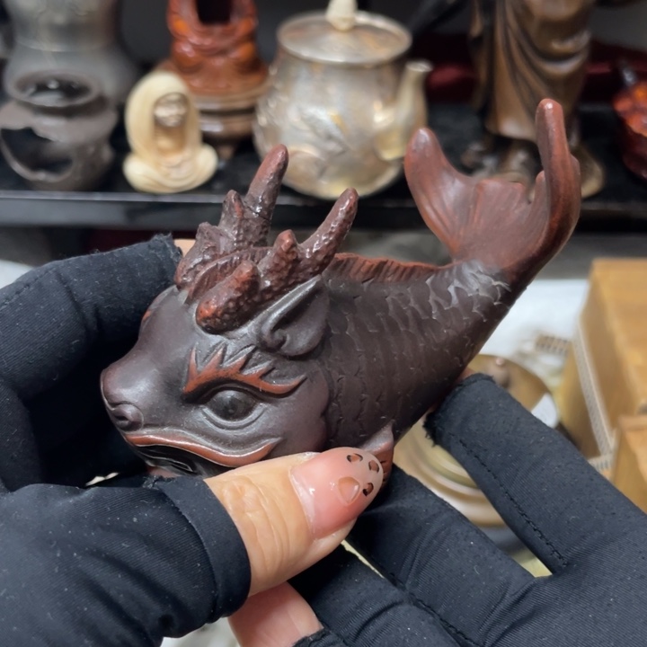 紫砂中古工艺品摆件