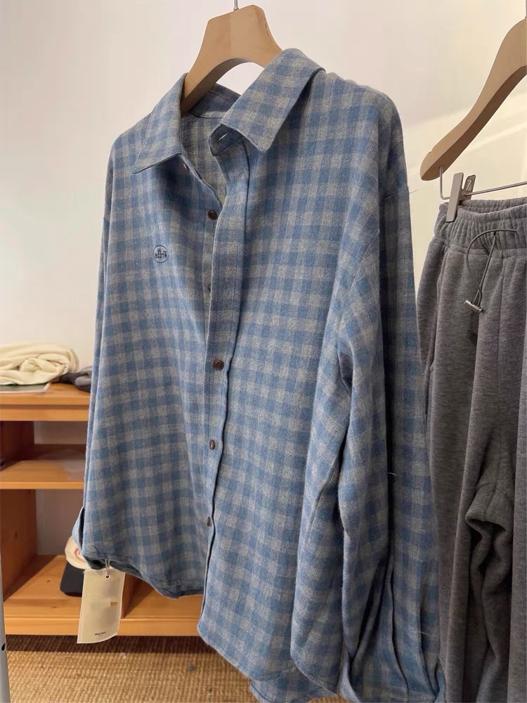 韩版时尚格子衬衣