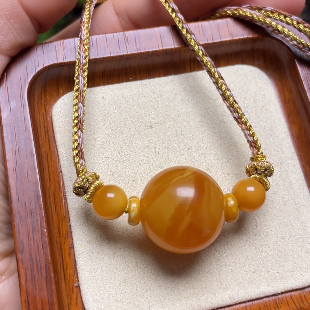 蜜蜡颈饰未镶嵌项链