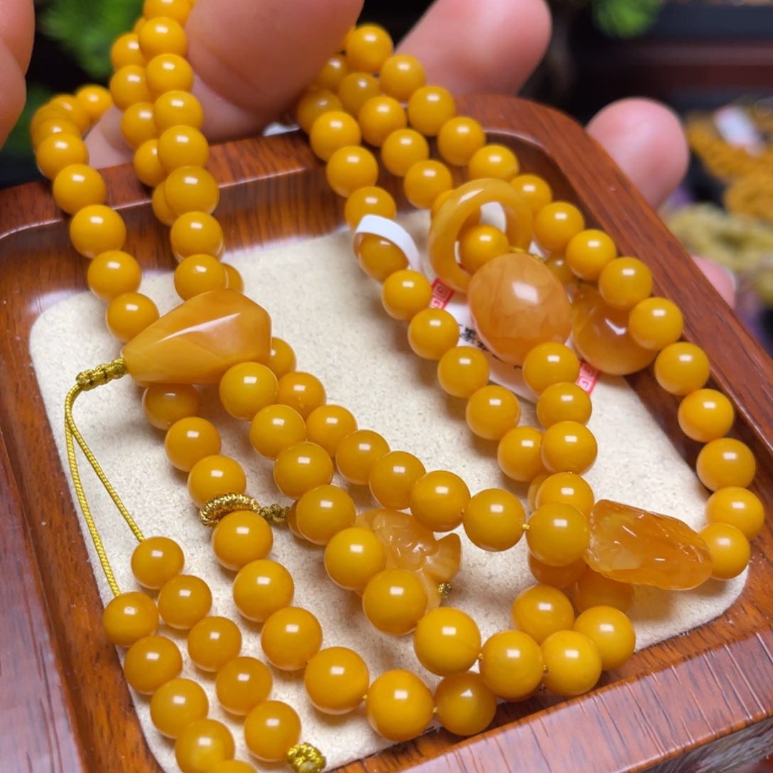 蜜蜡颈饰未镶嵌项链