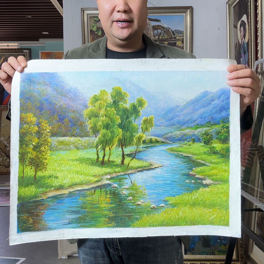 油画朝鲜艺术家哈哈