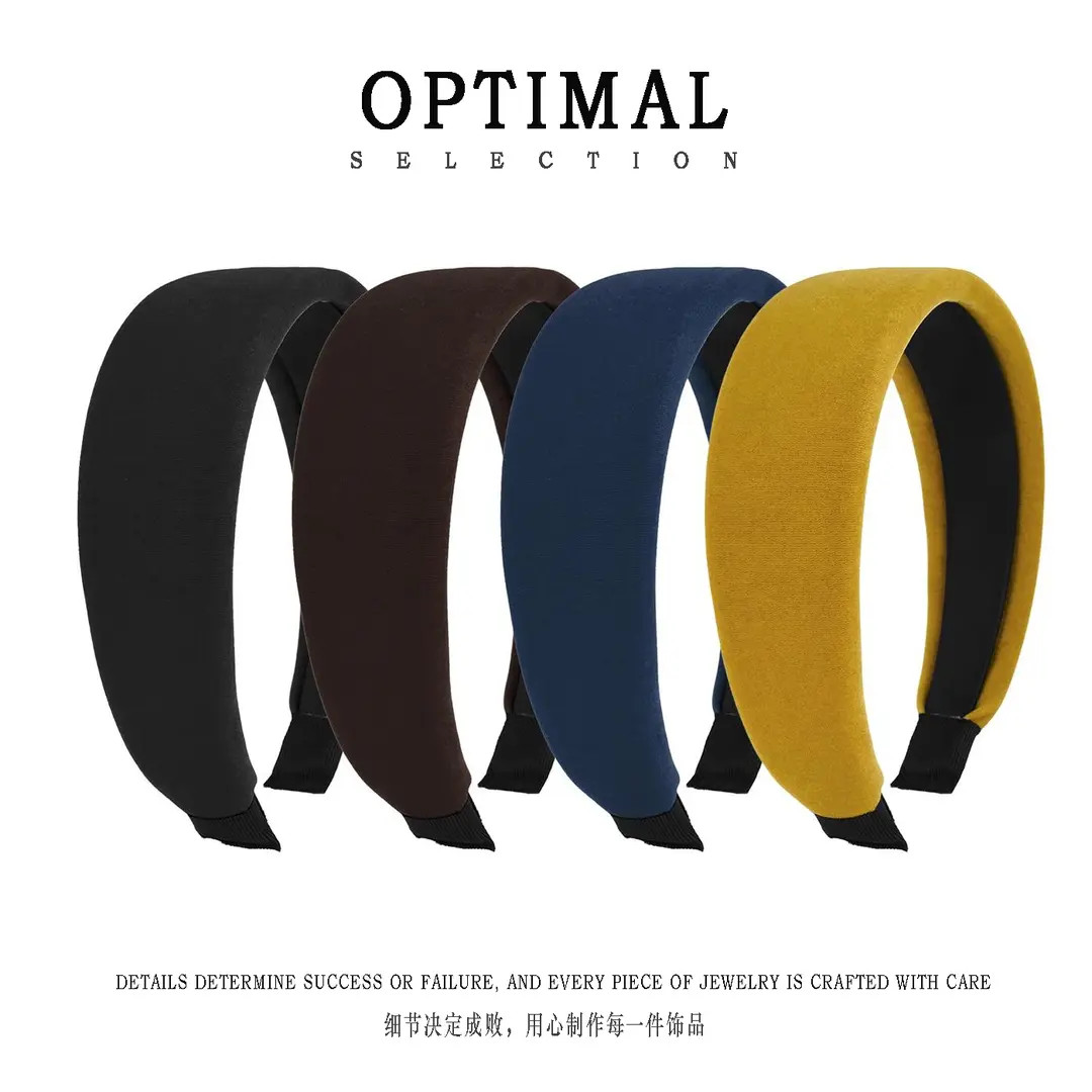 2025秋冬新款温柔丝绒海绵宽边发箍女高颅顶头箍洋气不勒头显脸小