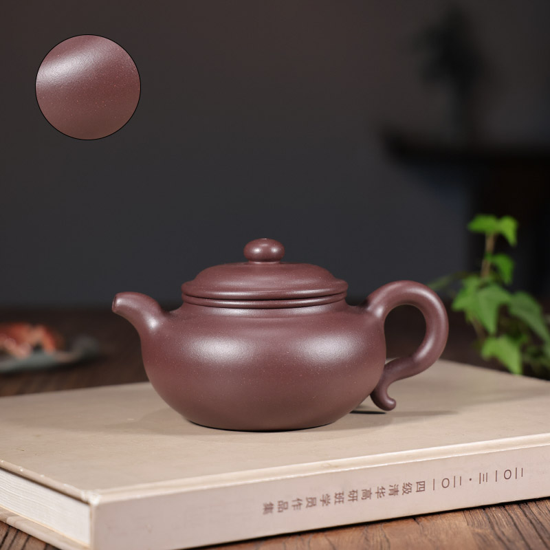 《原矿底槽青》《刹凹工艺100%全手工》大亨仿古紫砂茶壶260cc