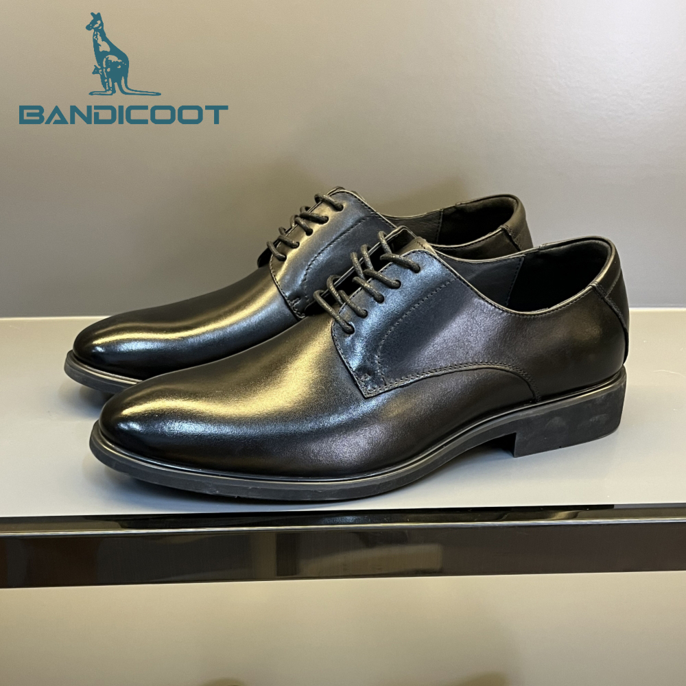 BANDICOOT休闲皮鞋男士真皮软底简约商务英伦风系带雅致韩版潮P99