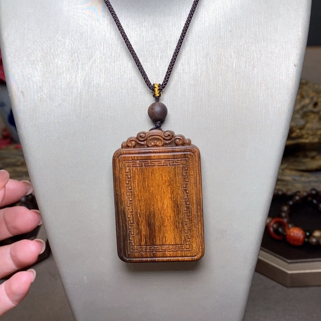 沉香木手串越南芽庄黄棋楠玉化吊坠