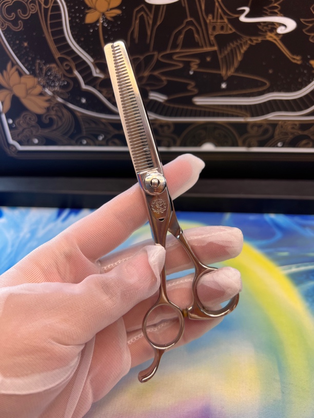 日本进口美发剪刀左手武芸蛇刃牙剪去量25