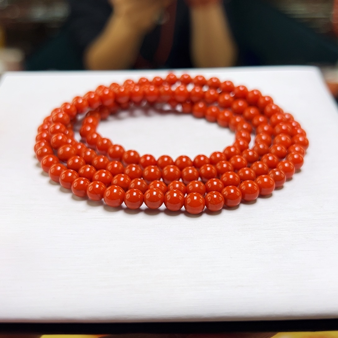 南红玛瑙未镶嵌多样性发一多圈毕业级5mmm辣椒红保山南红