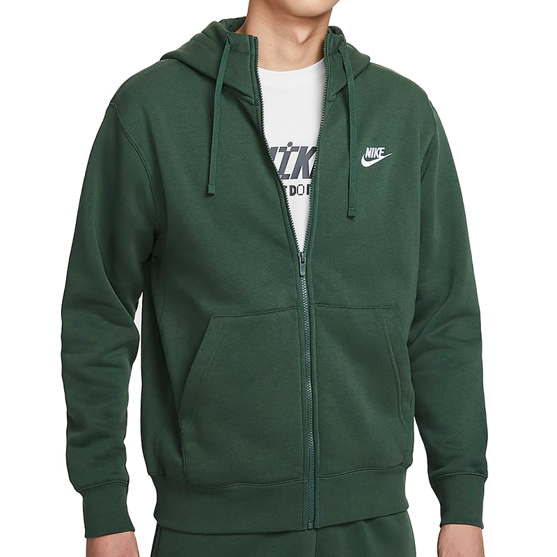 NIKE耐克男子加绒外套秋冬季连帽保暖运动开衫卫衣BV2646-323