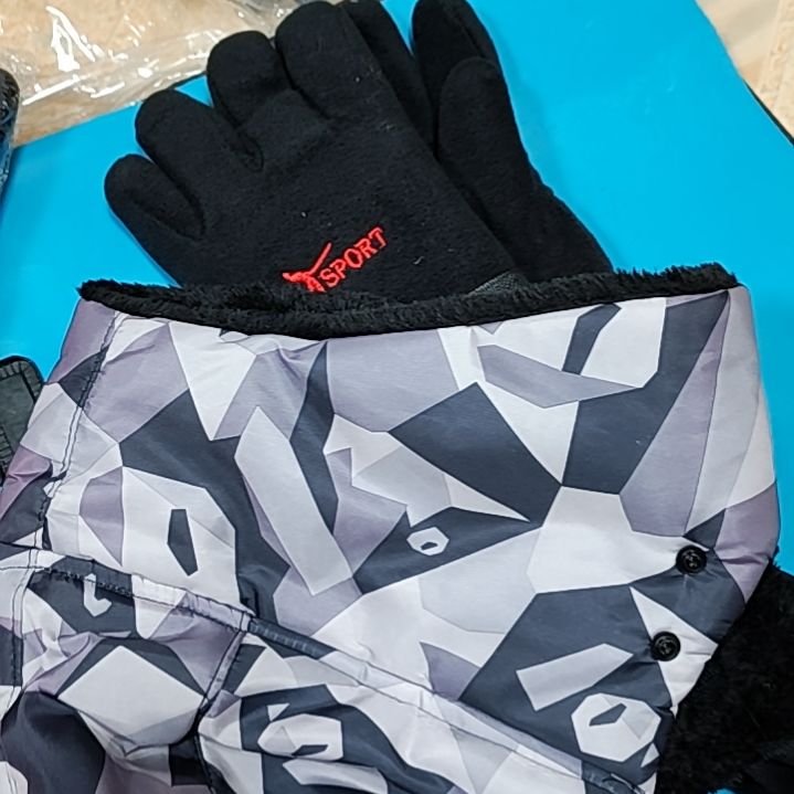 加厚帽子加手套两件