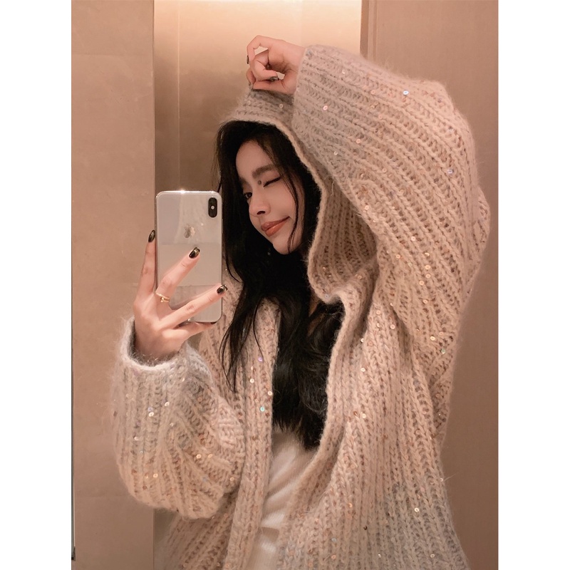 【LILYLIKES】 进口多色珠片纱 黑标限量开衫慵懒