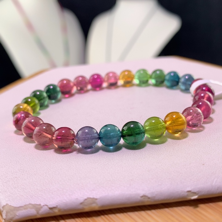 双色碧玺手链未镶嵌