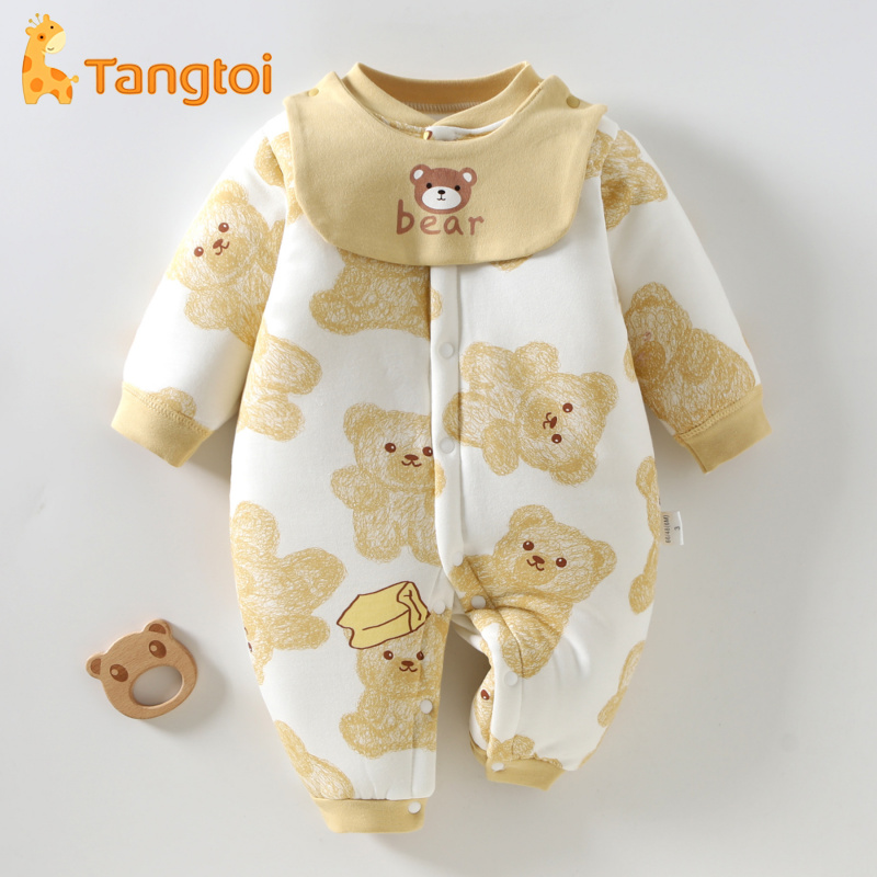 童泰【断码】秋冬婴儿连体衣加厚夹棉男女宝宝棉衣棉服新生儿衣服哈