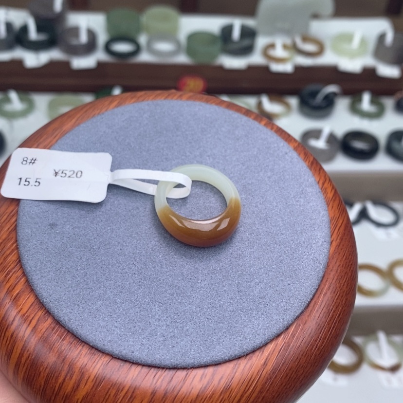 【闪购商品】未镶嵌戒指和田玉  红糖馒头戒 8-1