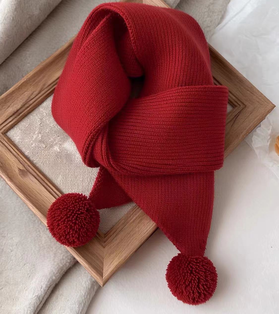 韩版冬季保暖围巾女宝中国风洋气学院风休闲风百搭