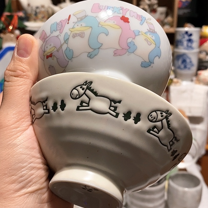 米饭碗二个一起……………