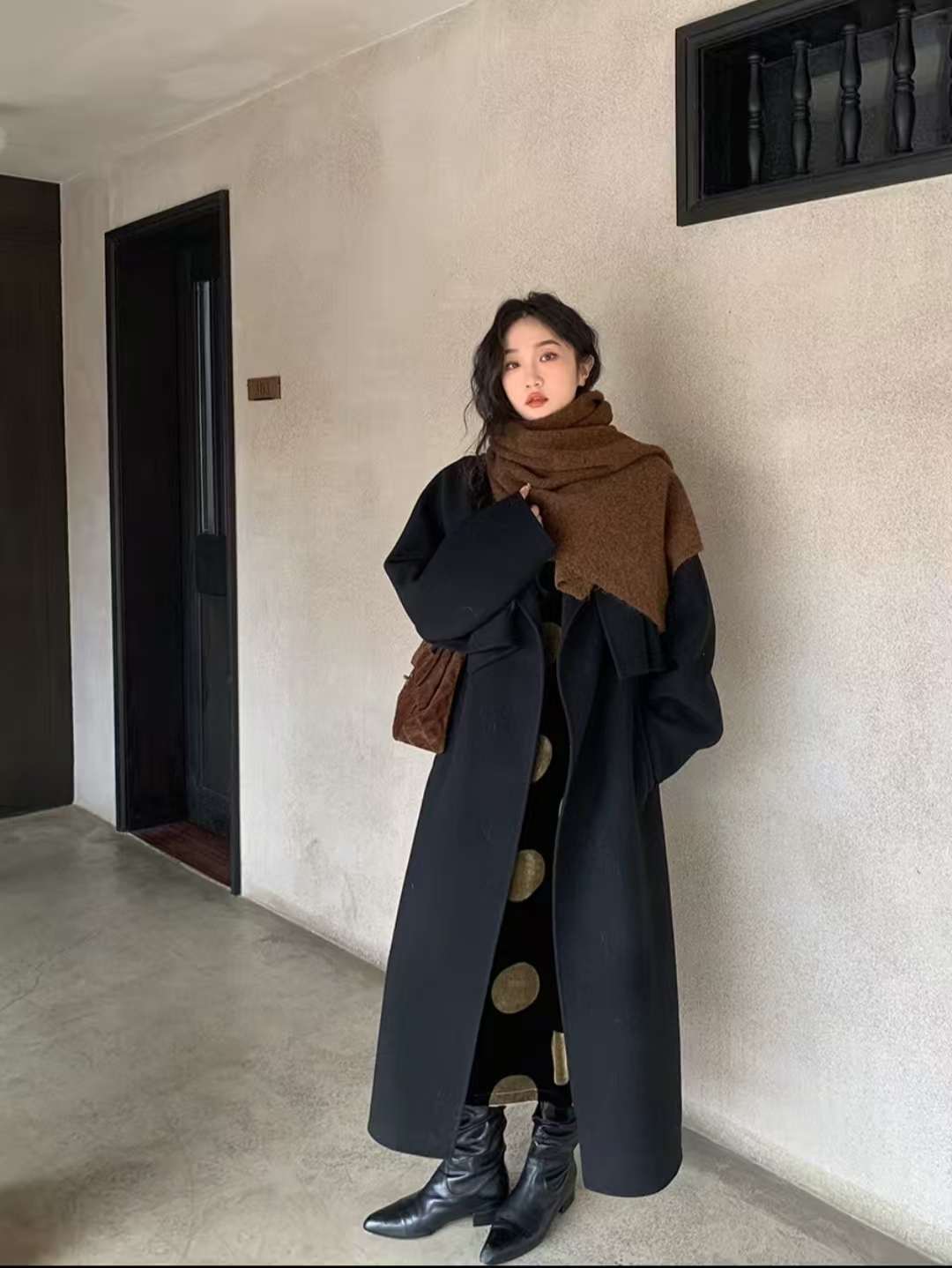 任小艺毛织高级感围脖围巾女