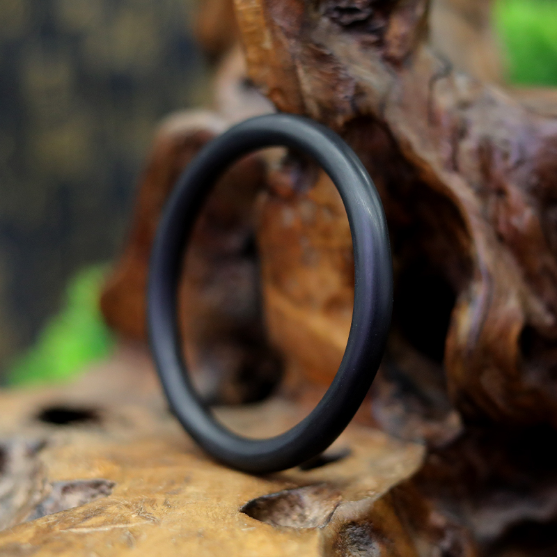 ZN非遗技艺 素漆手镯 黑 手工漆器 