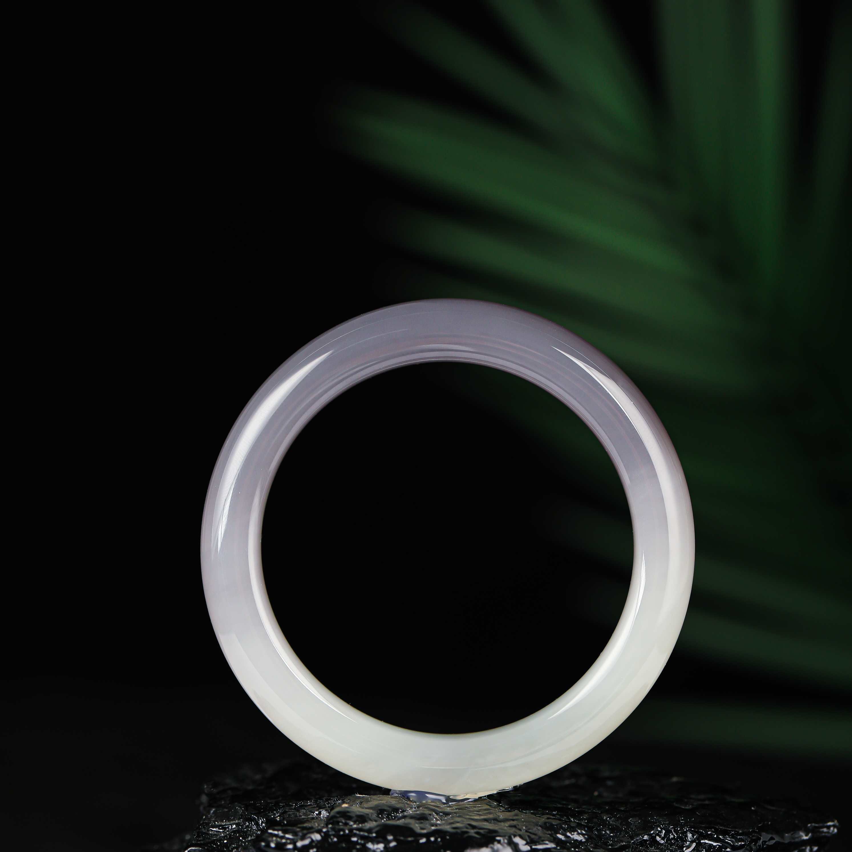 9*11mm【精品】【翠紫】烟紫半山水手镯HNZ10628