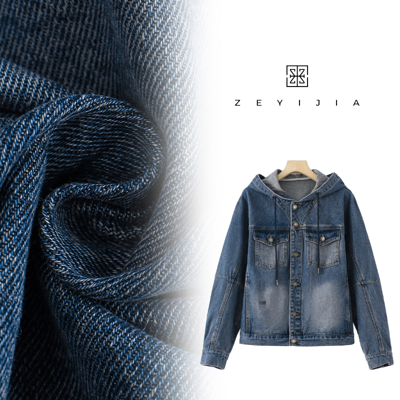189【ZEYIJIA】长袖秋季街头宽松型短外套常规纯色牛仔外套DY-25965