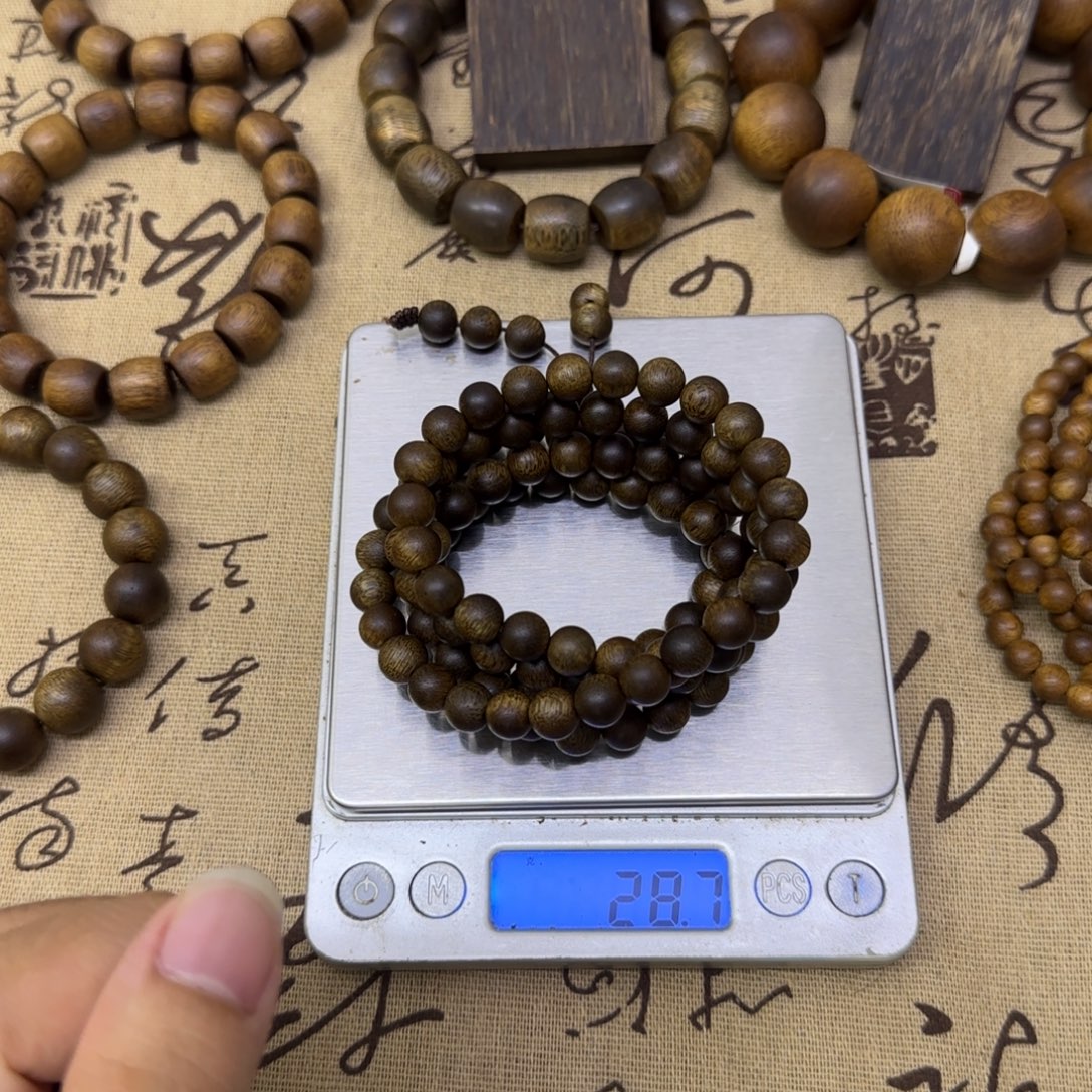 沉香沉香碎屑莺歌绿棋金沙叶卡0.8多圈+碎屑