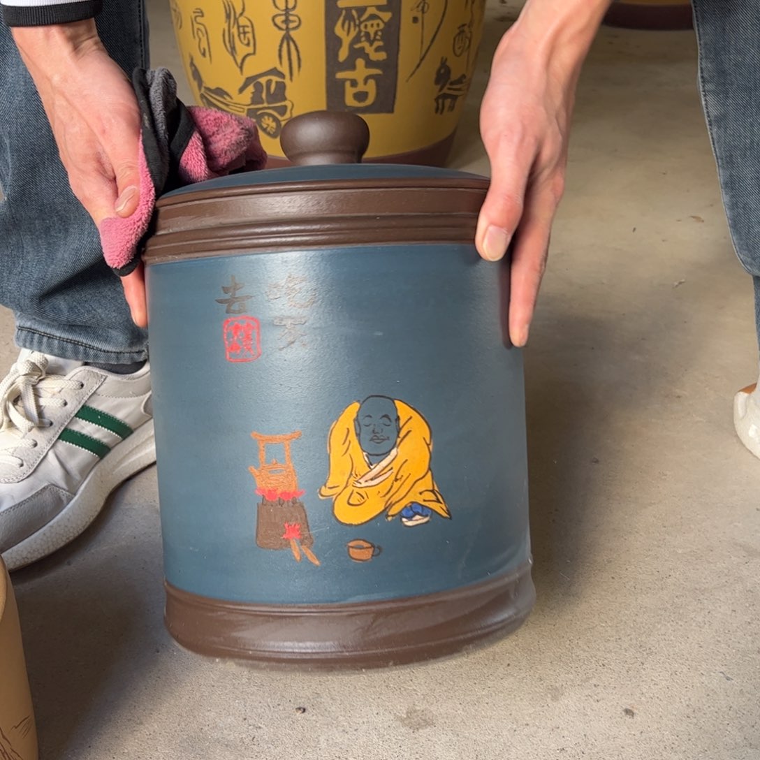茶叶罐紫砂8饼茶叶罐