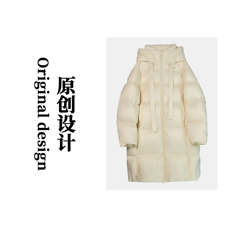 【反季专享】长款小O型连帽羽绒服CAJC1226