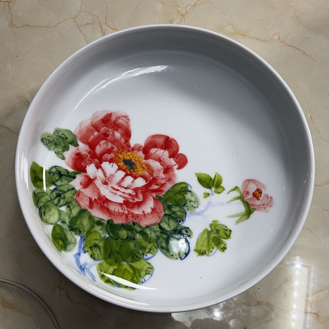 瓷片景德镇陶瓷手工手绘制作