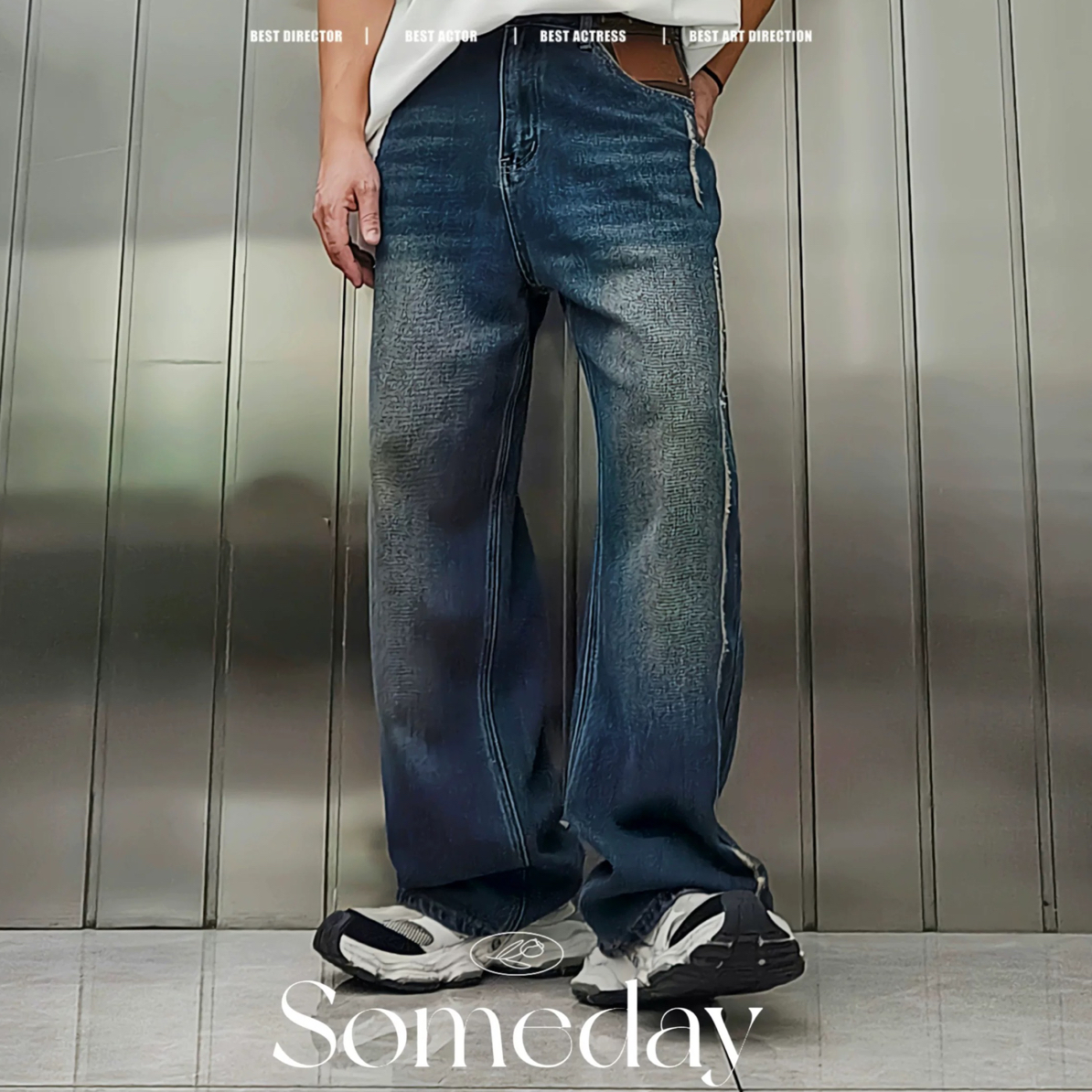 新款秋冬潮牌牛仔裤00325