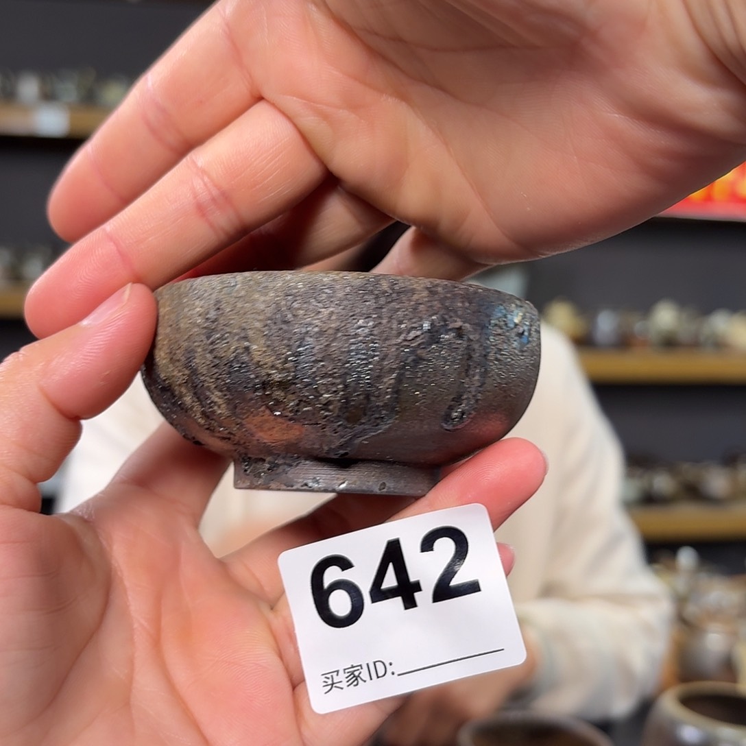 杯坭兴陶柴烧全手工原矿泥料杯