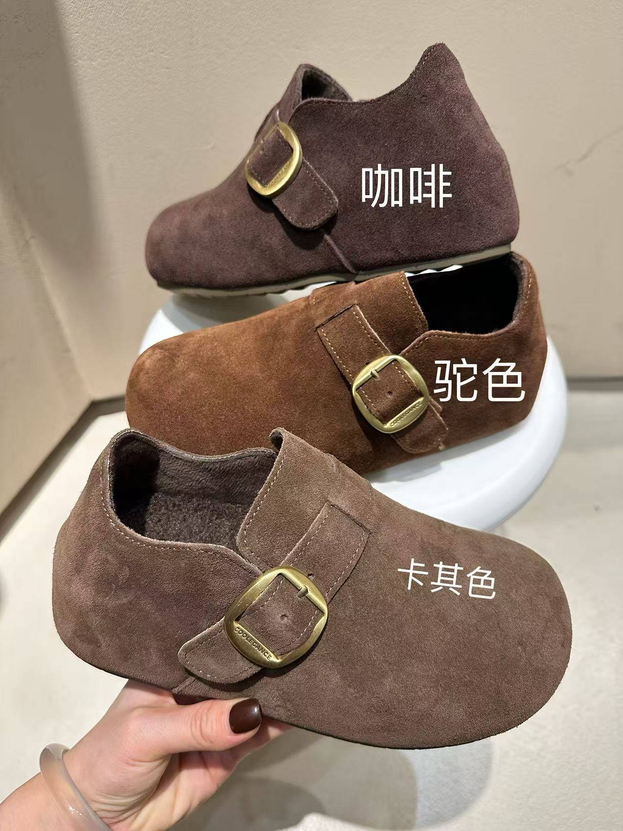 【媛媛の鞋店】2587内增高5厘米全牛加绒博肯