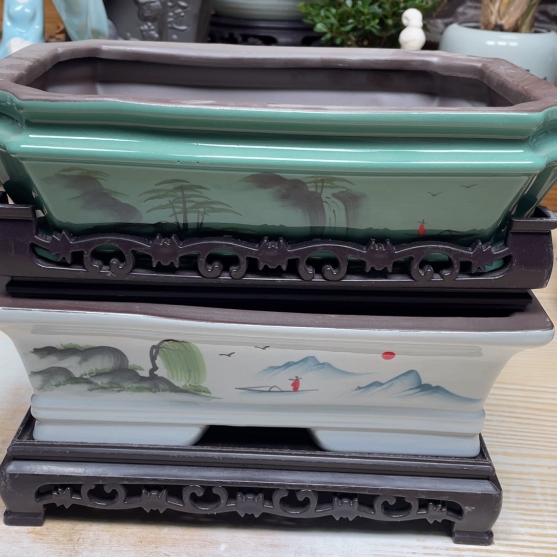 紫砂花盆陶瓷艺术花盆陶瓷