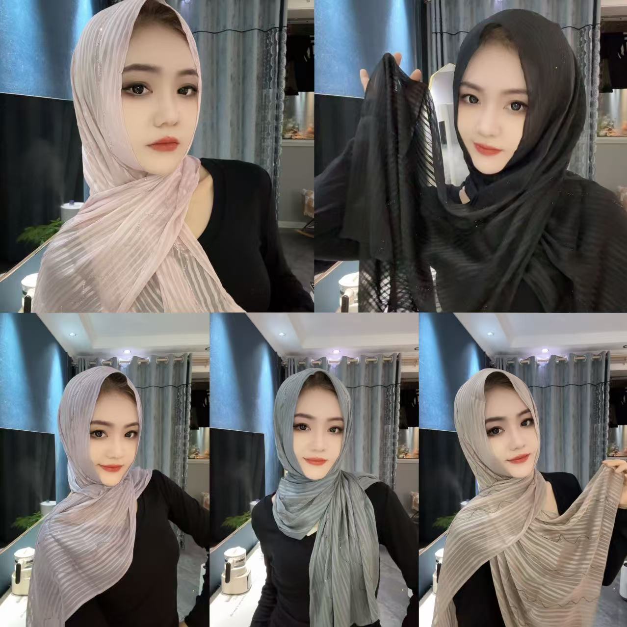 苏黛儿-复稠纱高级感长巾