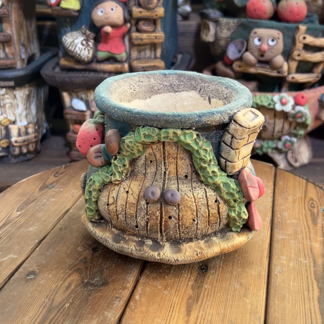 红陶嘻哈多肉花盆