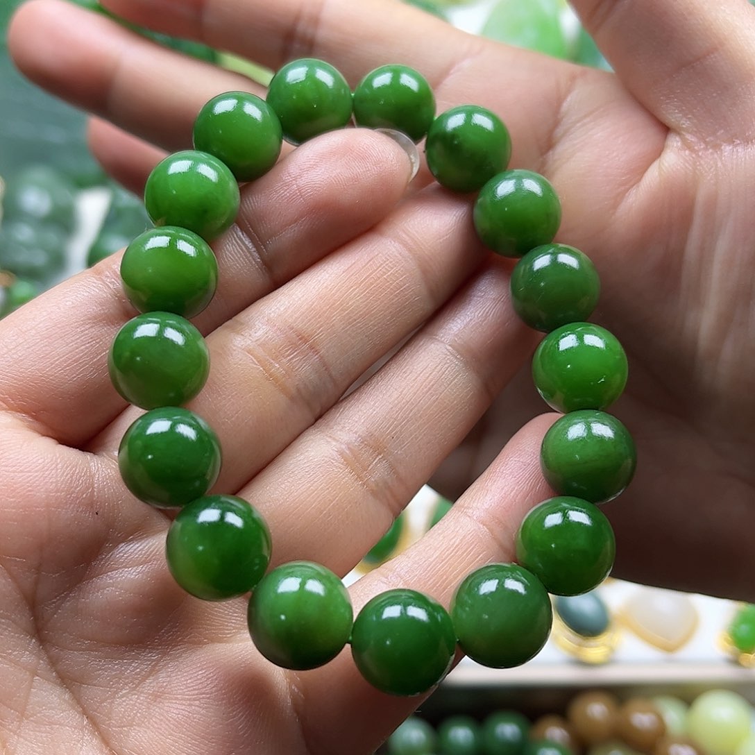 和田玉手串卡12福利未镶嵌