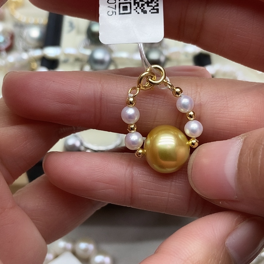 银S925镶嵌吊坠(不含链)海水珍珠@@D0075