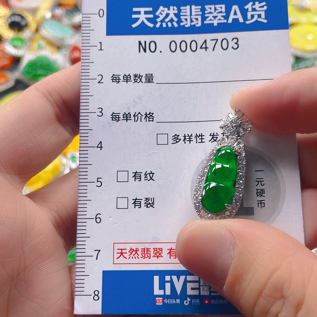 翡翠未镶嵌吊坠(不含链)