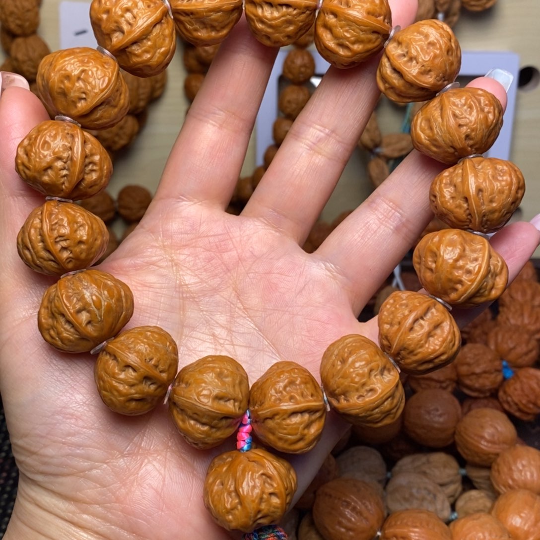 文玩核桃手串老**官帽元宝