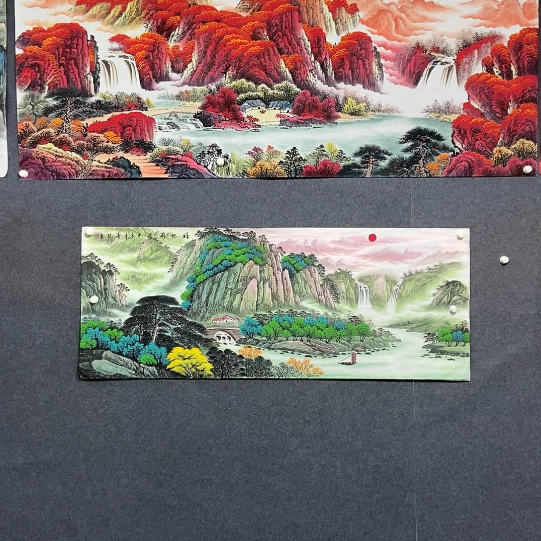国画小六尺山水一副