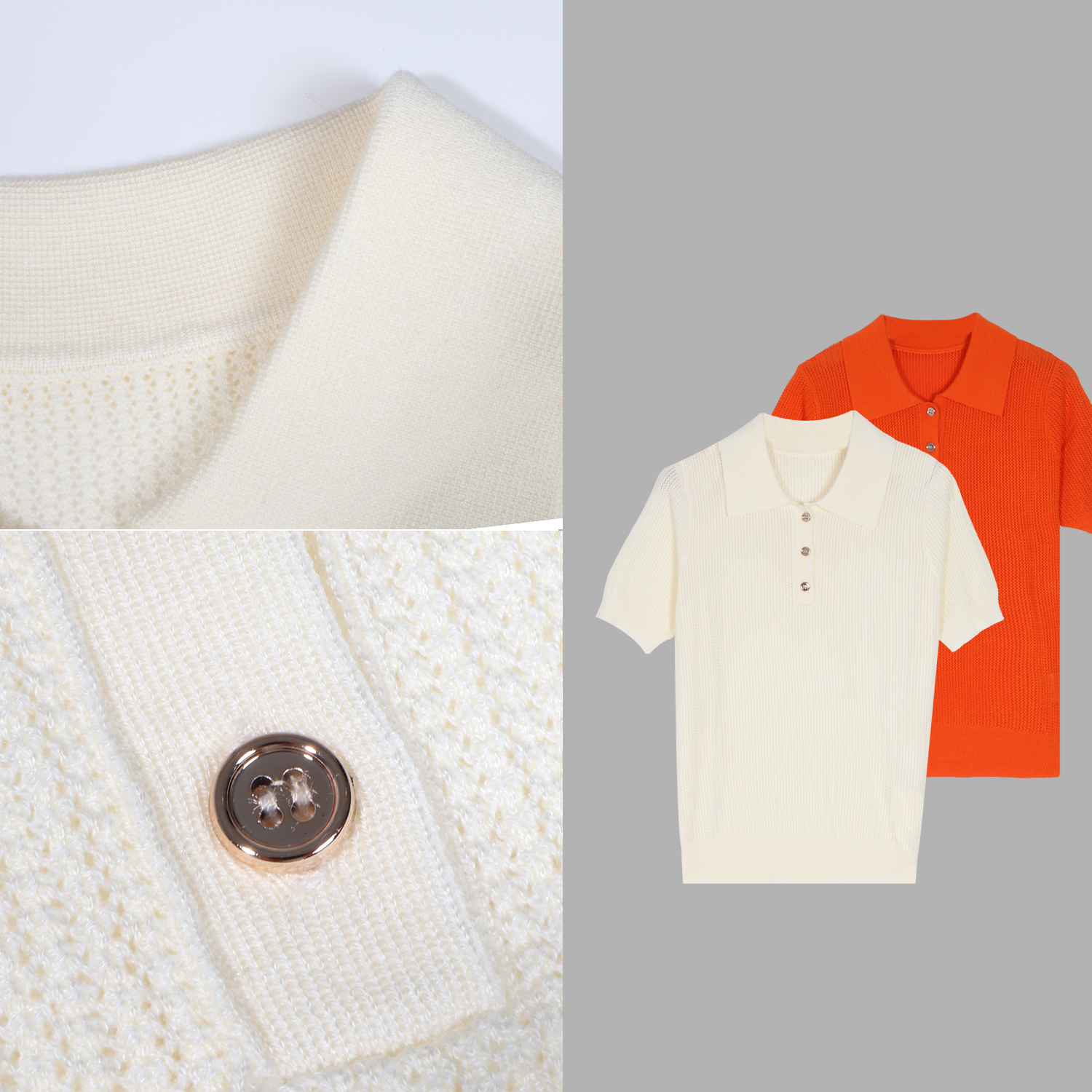 【凯特丝蓓】【霜华】气质百搭针织短袖女T恤DX-1932