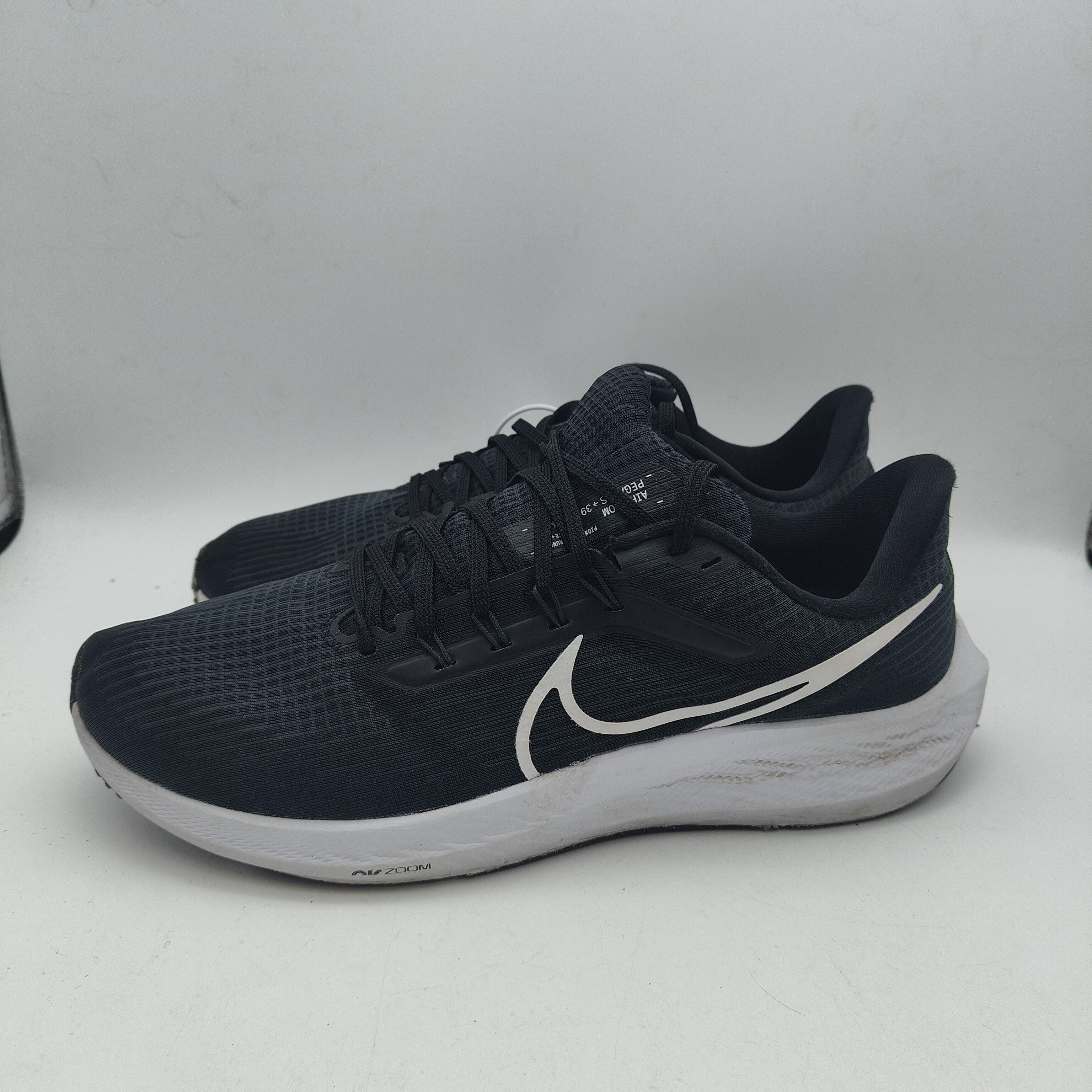 46码内长300二手/NikeAirZoomPegasus39双Zoom Air马拉松跑鞋黑色