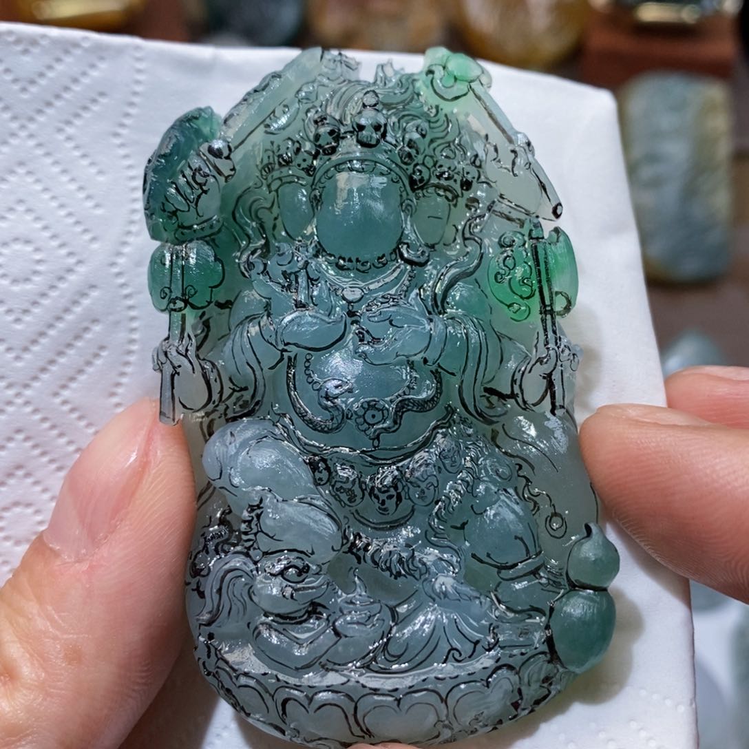 未镶嵌定制翡翠沐*大黑天